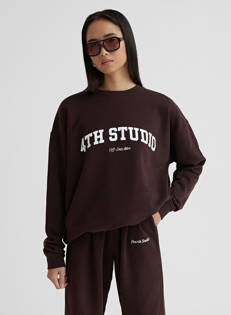 Espresso Fourth Studio Oversized Sweatshirt – Sera