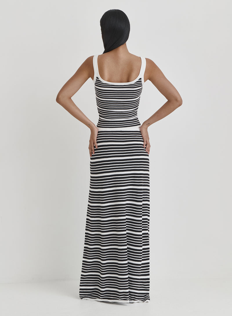 Multi Stripe Maxi Skirt- Eva