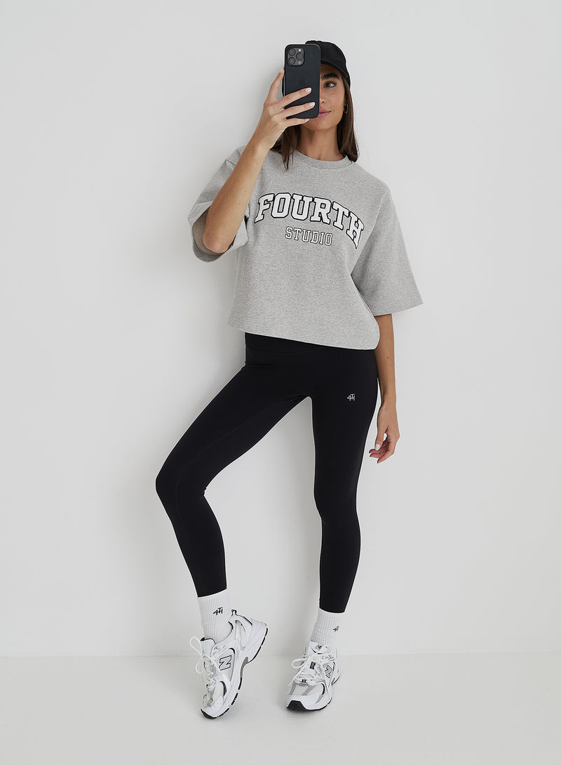 Grey Oversized Fourth Studio Sweat Top- Xenia