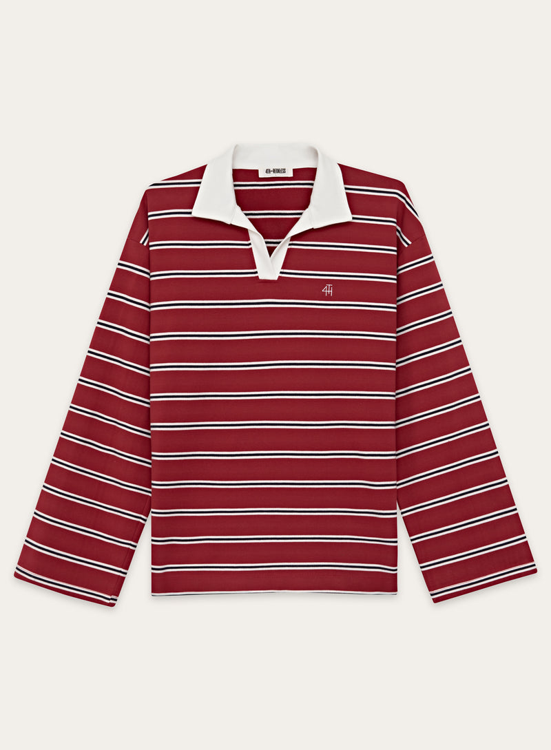 Multi Stripe Oversized Rugby Top- Alicia