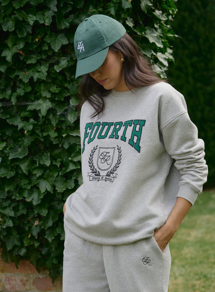 Grey Fourth Varsity Oversized Sweatshirt- Arlo