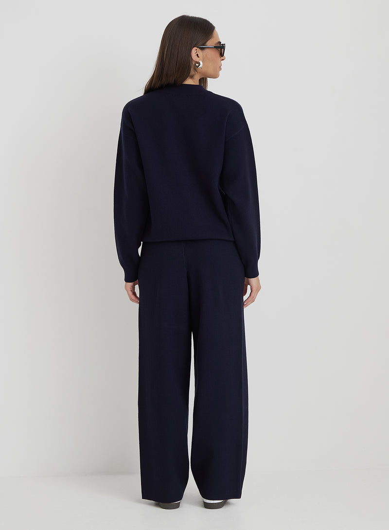 Navy Knitted Fourth Jumper- Avery