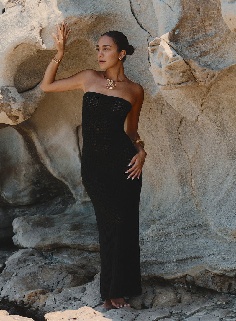 Black bandeau beach dress online