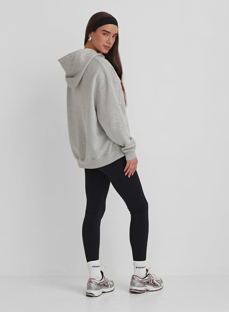 Grey Marl Brooklyn Oversized Hoodie- Brooklyn