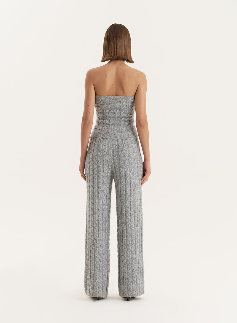 Grey Knitted Trouser- Janina