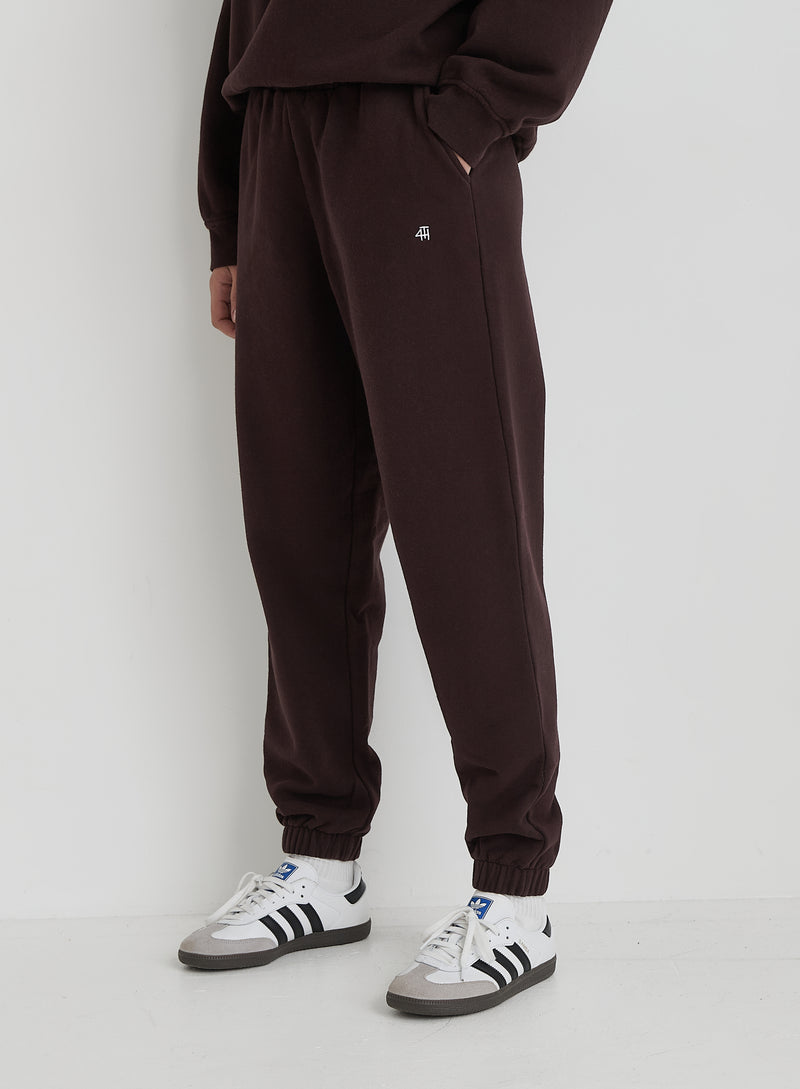 Chocolate Branded Cuffed Jogger- Avenue