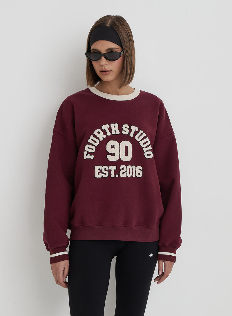 Burgundy Fourth Studio Relaxed Oversized Sweatshirt- Davis