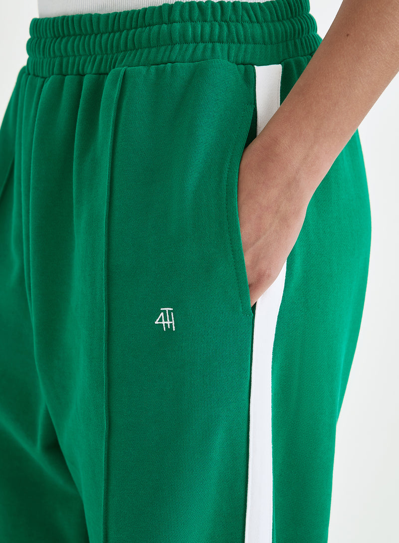 Green 4th Wide Leg Branded Jogger - Fergie