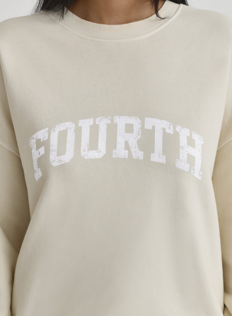 Yellow Oversized Fourth Logo Sweatshirt- Tana