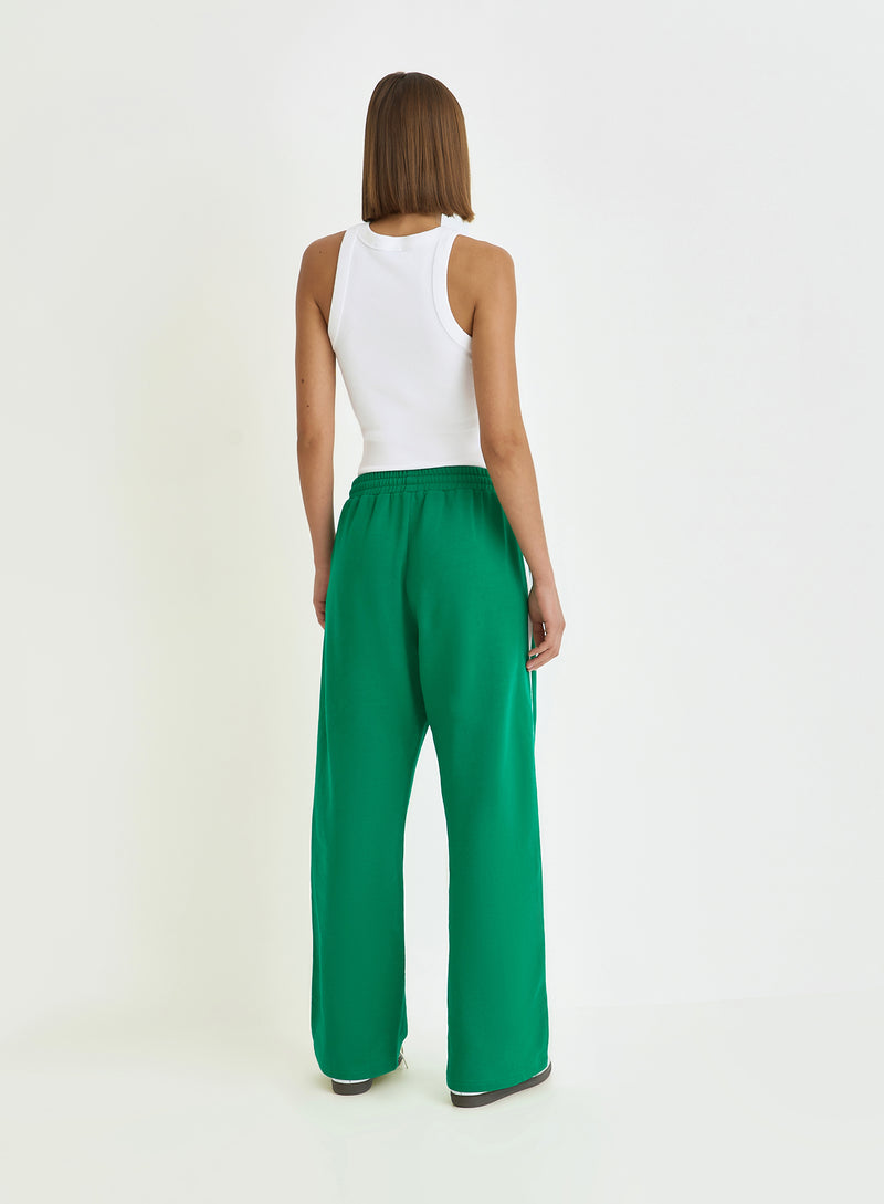 Green 4th Wide Leg Branded Jogger - Fergie