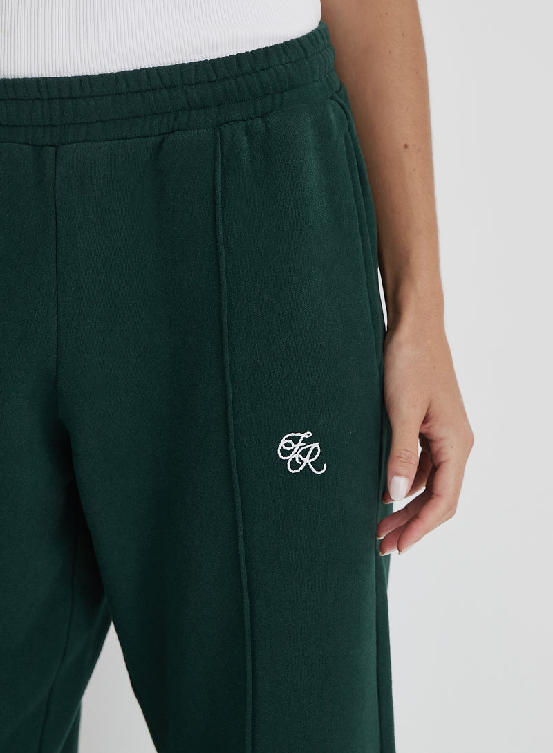 Green Fourth Branded Wide Leg Jogger- Forrest