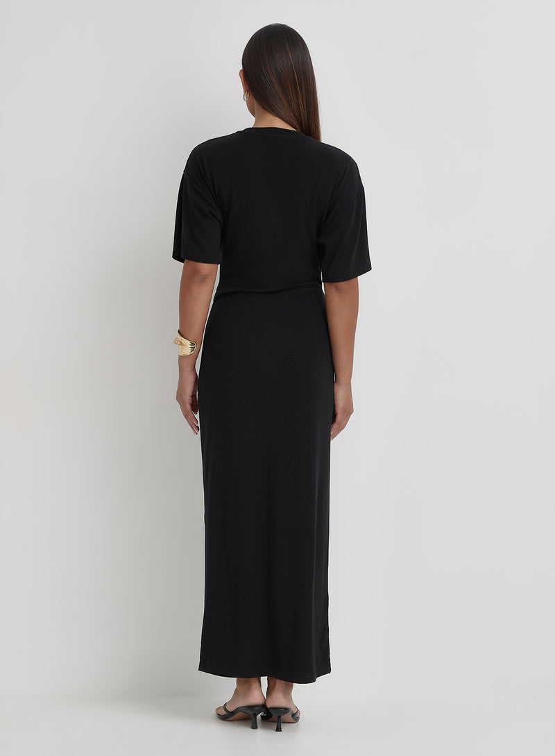 Black Cut Out Maxi Dress- Summer