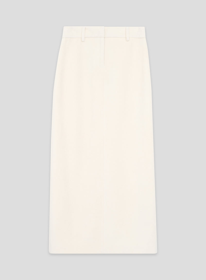 Cream Column Maxi Skirt- Shelly