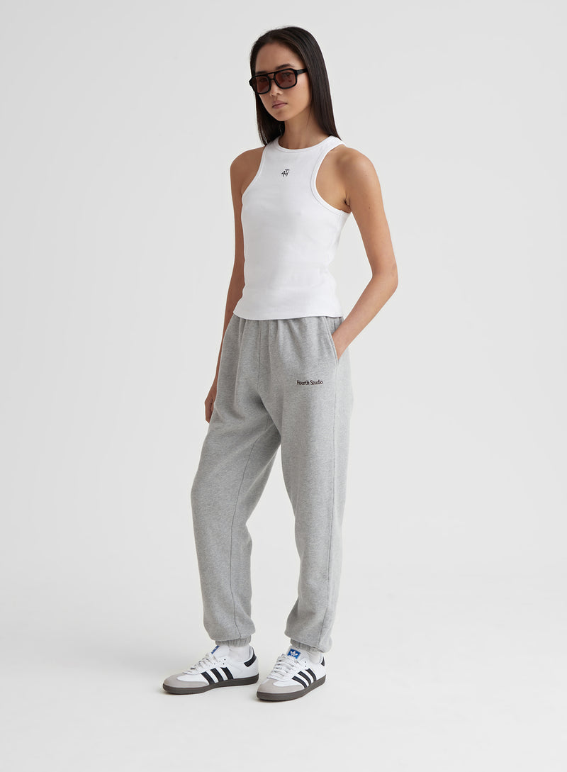 Grey Marl Fourth Studio Branded Jogger – Dianna