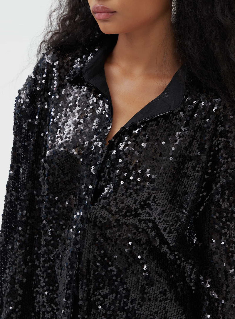 Oversized sequin shirt best sale