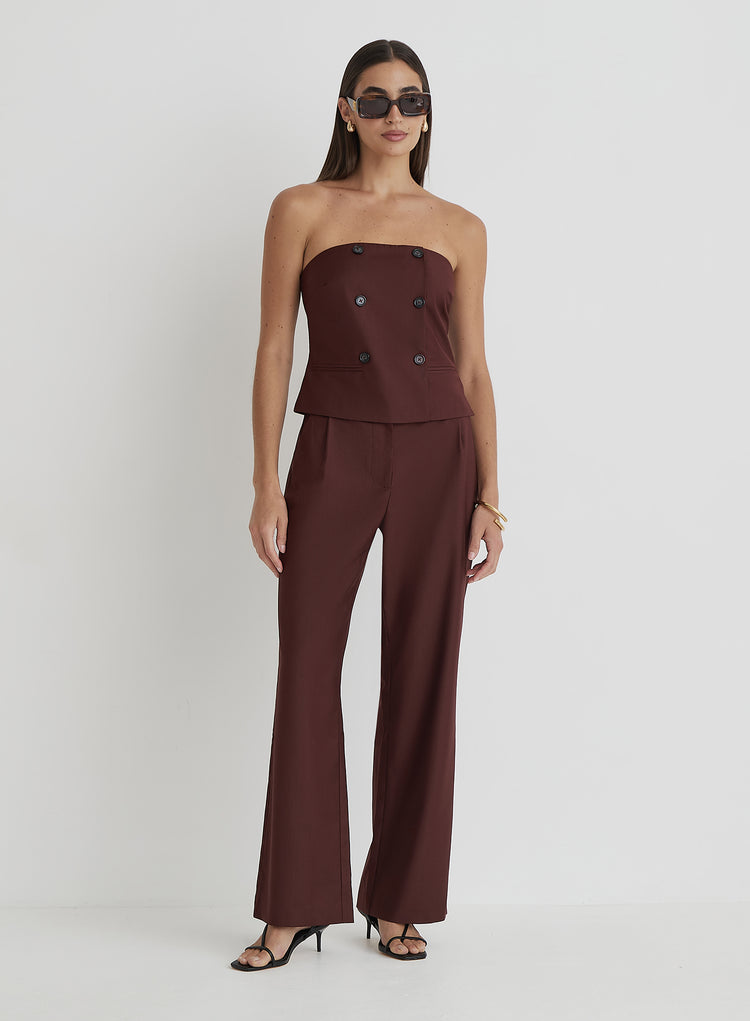 Brown Tailored Corset- Crea