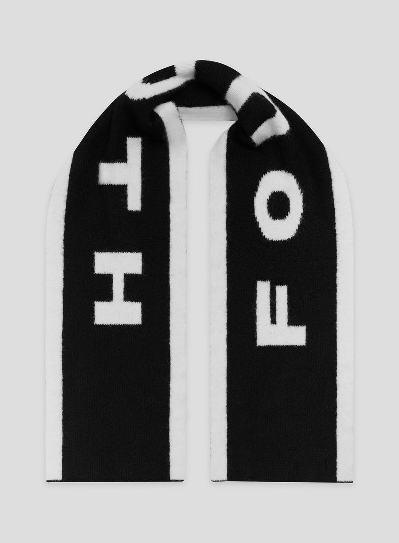 Black Fourth Branded Knitted Scarf- Letti