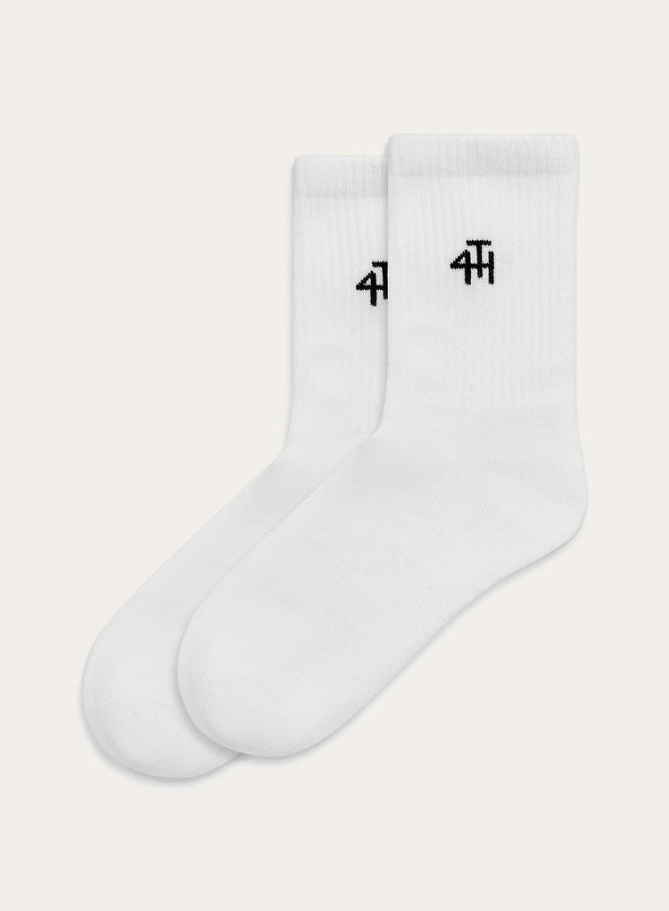 White Multipack 4th Branded Socks