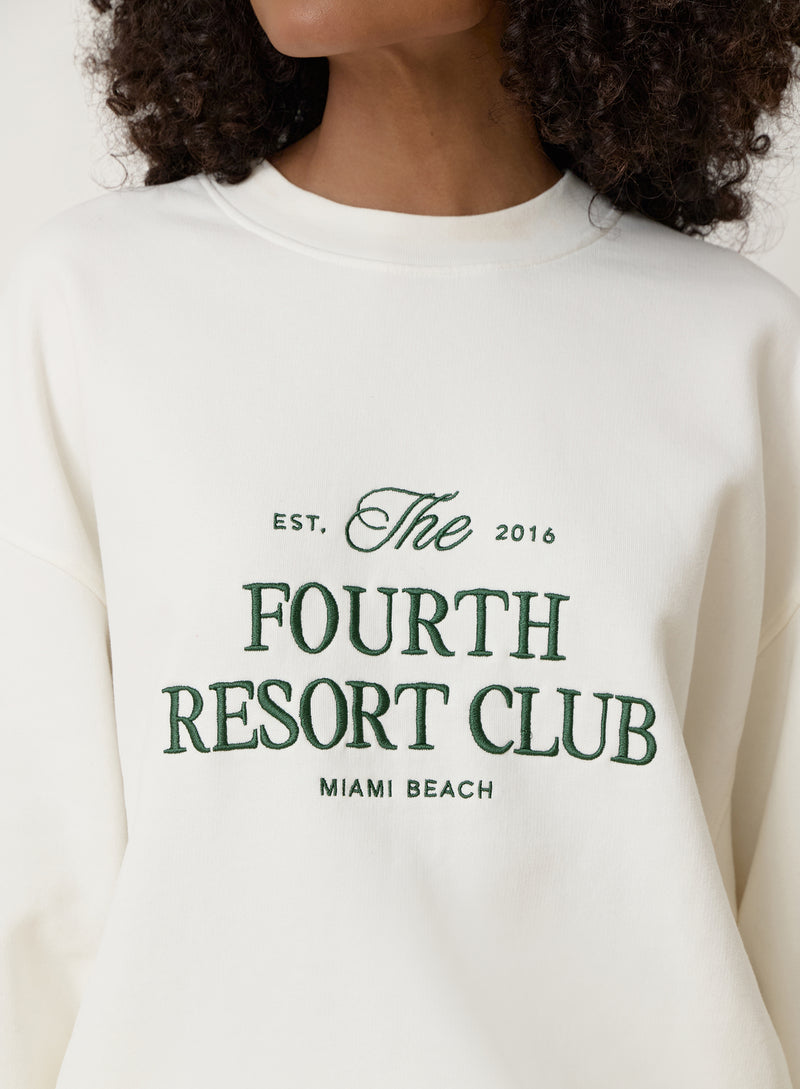 Cream Fourth Resort Club Oversized Sweatshirt- Mirissa