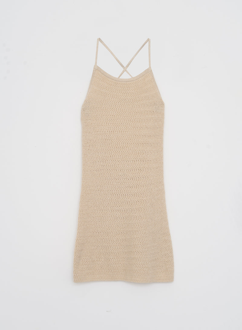 Cream Crochet Mini Dress- Sylvie