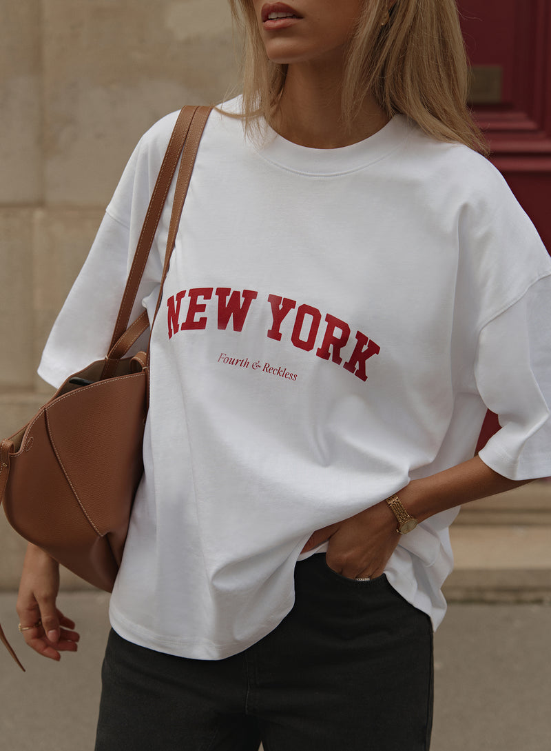 White New York T-shirt- Macy