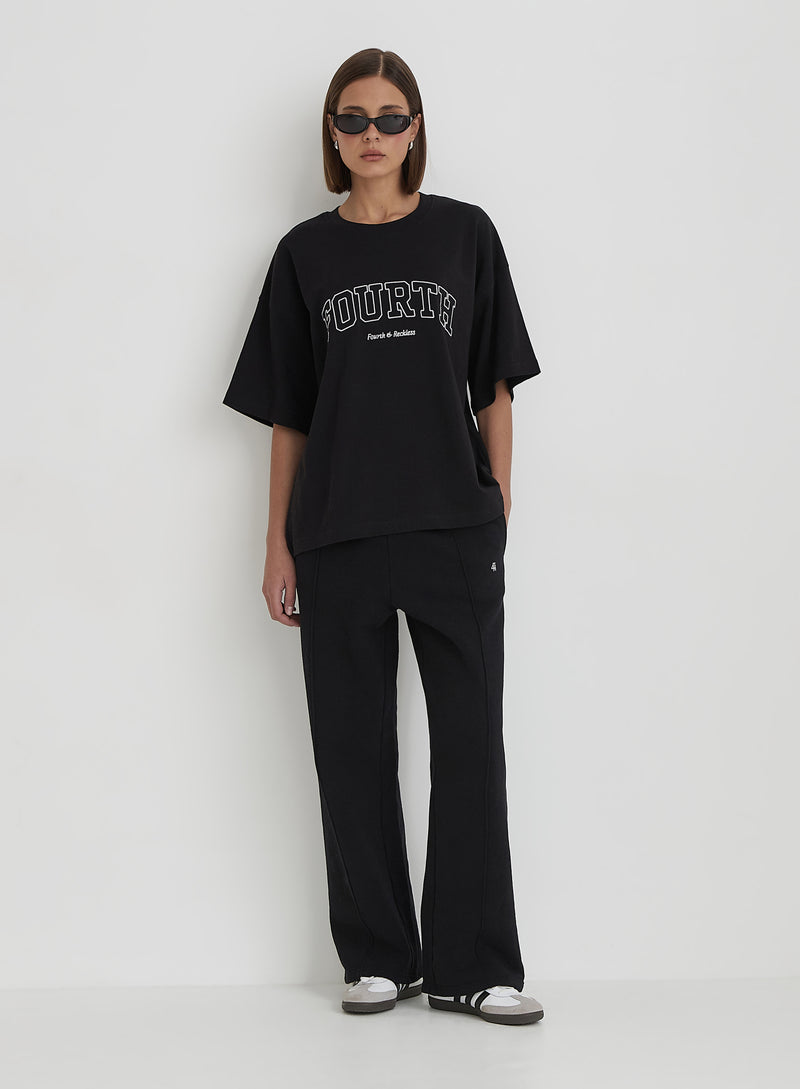 Black Oversized Fourth Applique T-shirt – Alice