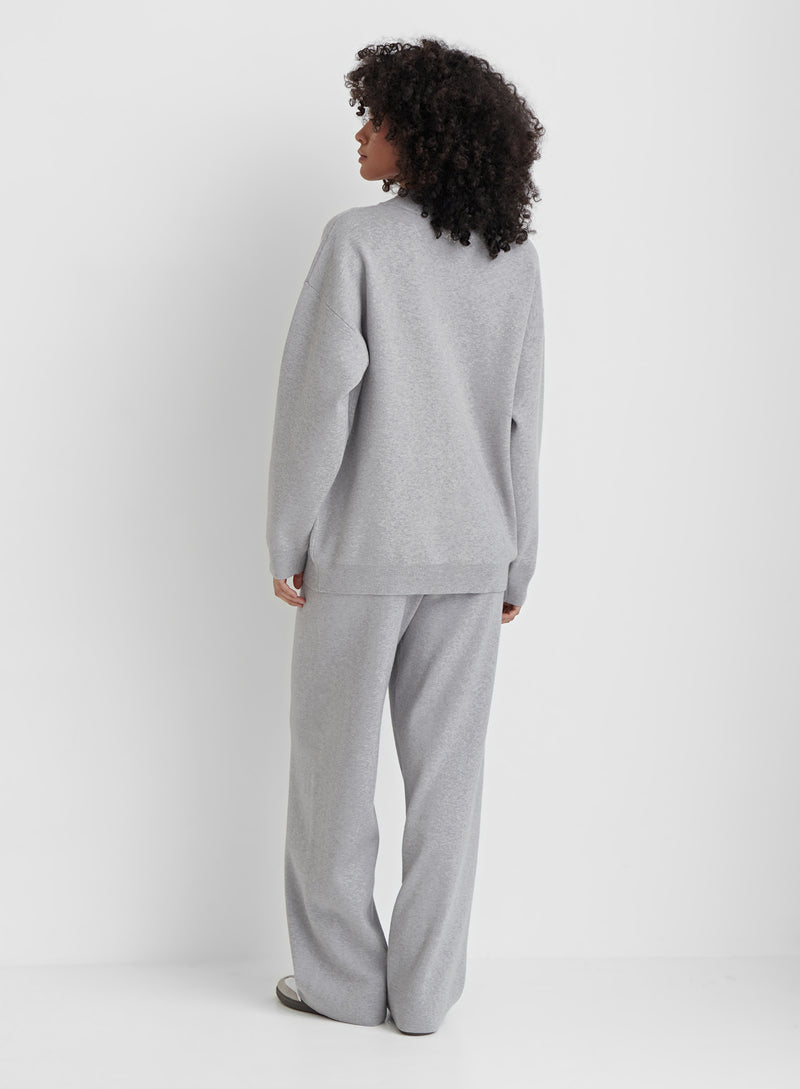 Grey Knitted New York Jumper- Avery