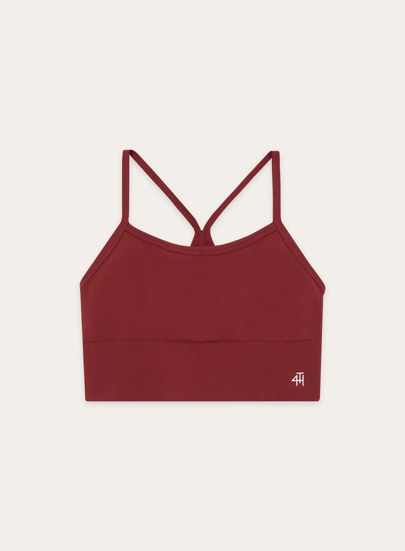 Red Racer Back Seamless Sports Bra- Jenna