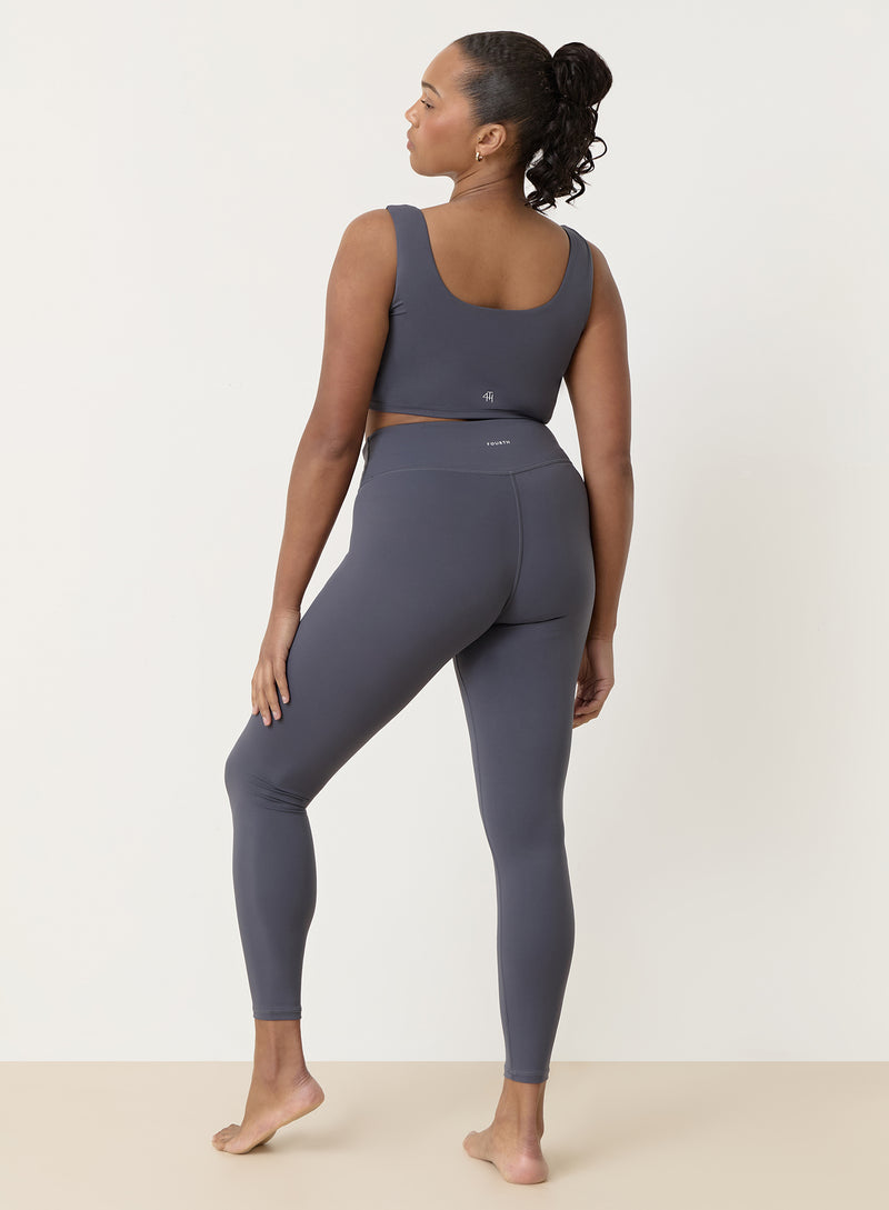 Slate Blue Fourth High Waisted Legging- Elessia