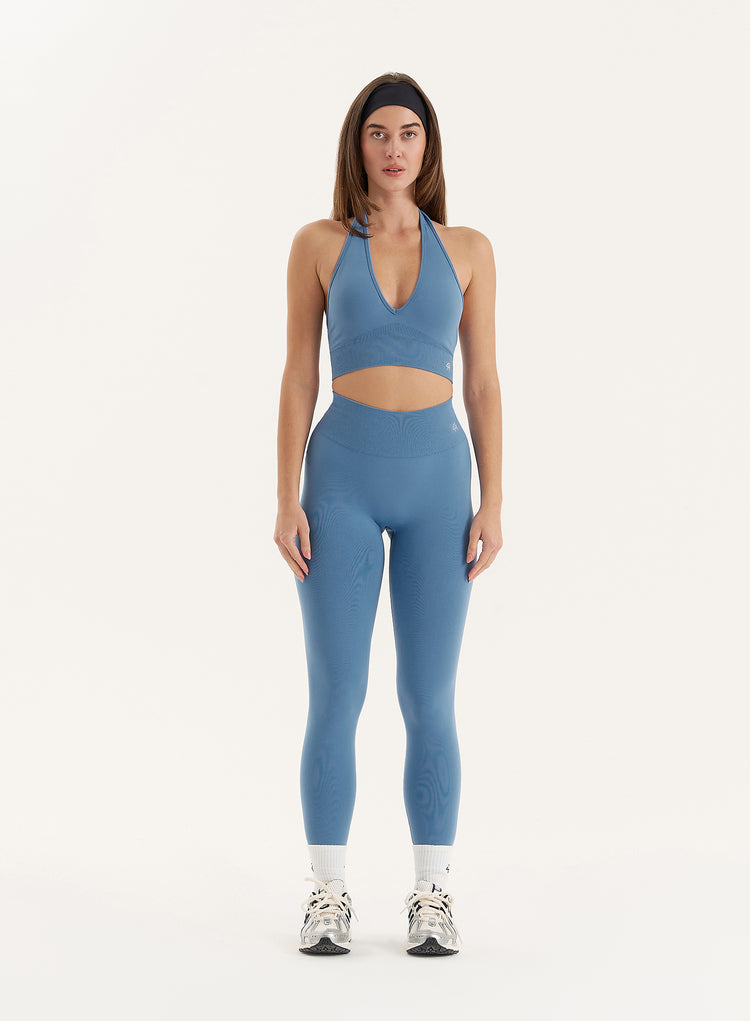 Blue Sculpting Seamless Gym Leggings- Tyler