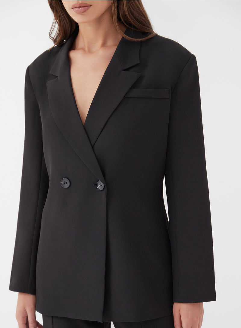 Aster Double Breasted Blazer Black - 2 - 4th&Reckless