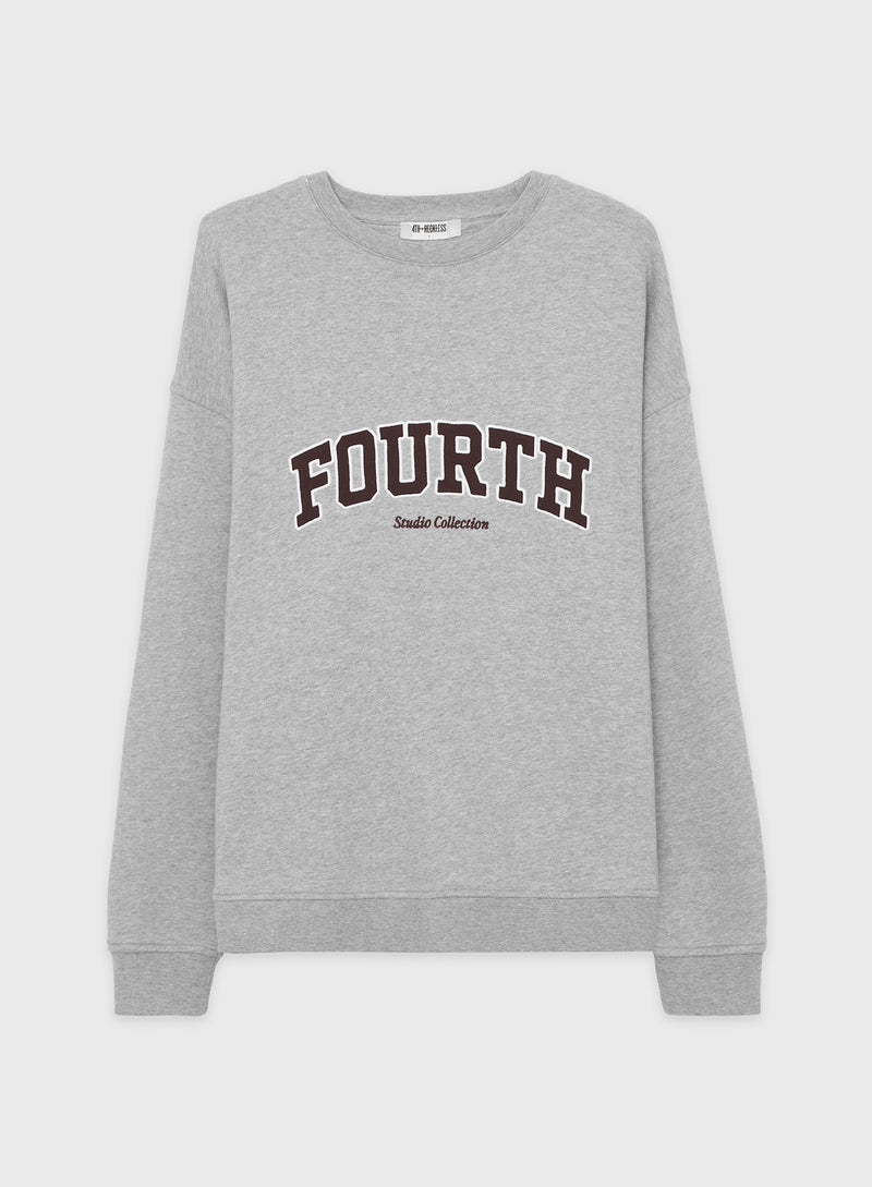 Women's | Grey Marl Fourth Studio Applique Sweatshirt | Dianna