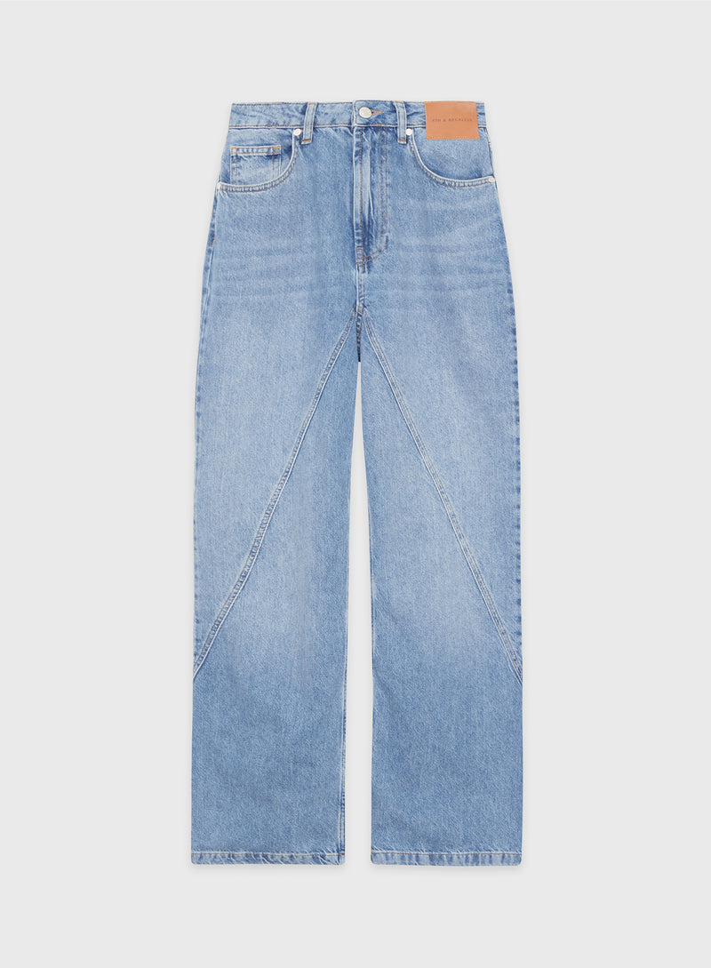 Antique Blue Denim Straight Leg Jeans - Ayla