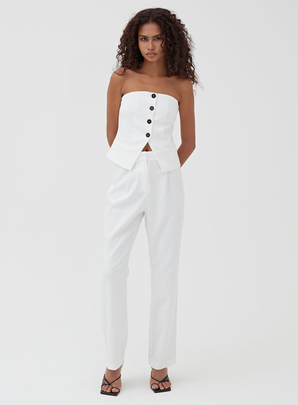 White Tailored Trouser | Charl | 4th & Reckless