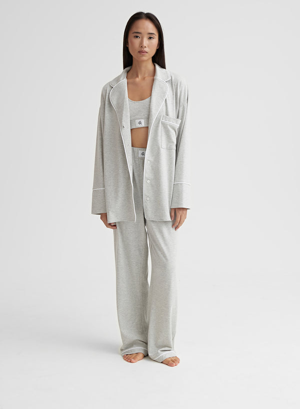 Grey Marl Jersey Pyjama Trouser- Jenifer